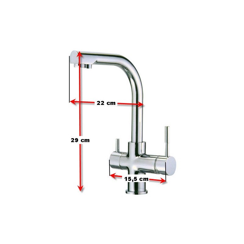 Grifo 3 Vias para osmosis inversa